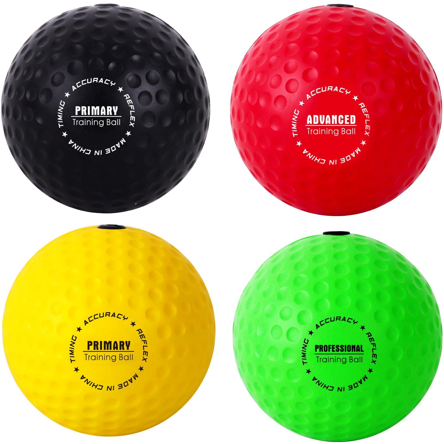 Ultimate Reflex Ball Set - 4 React Reflex Ball Plus 2 Adjustable Headband