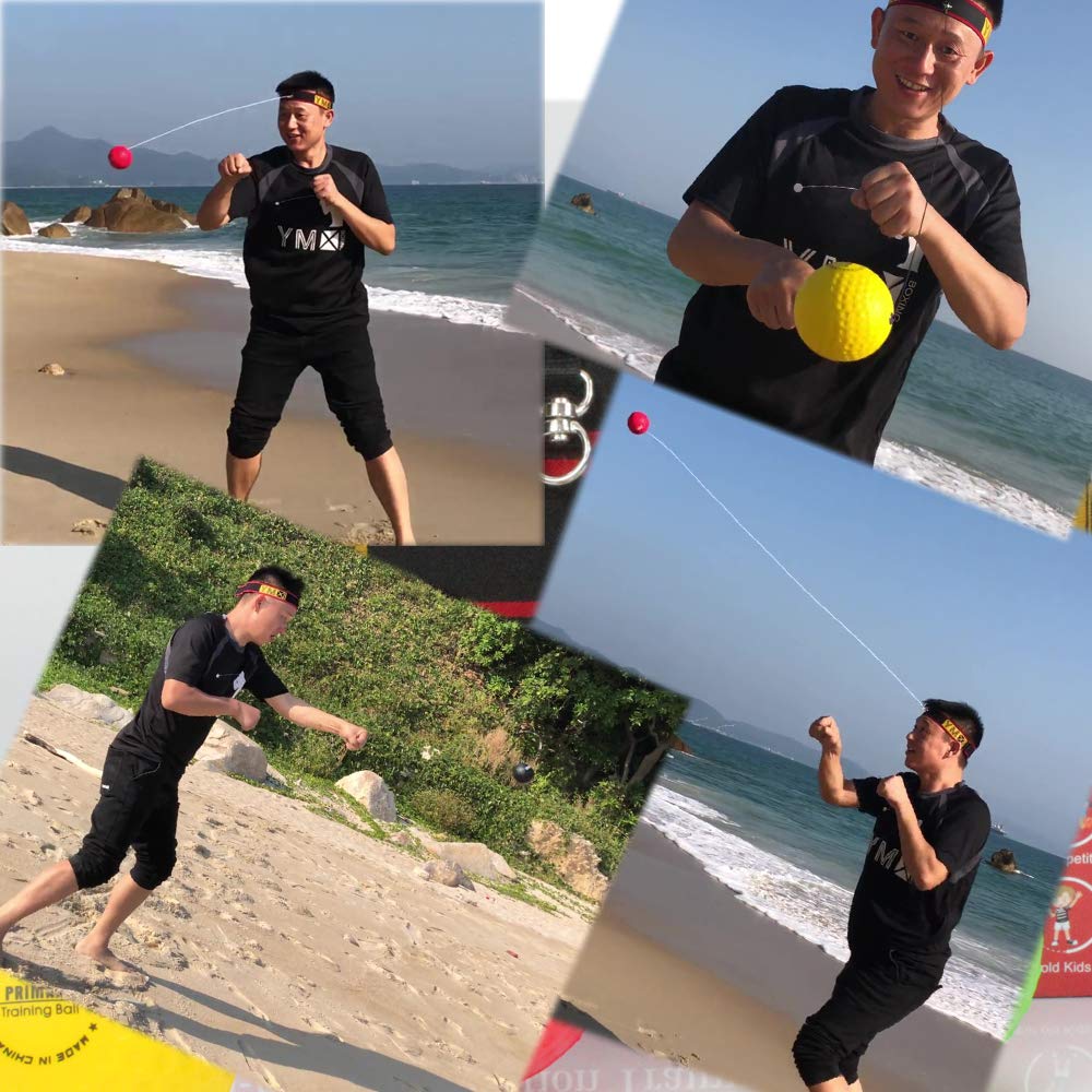 Ultimate Reflex Ball Set - 4 React Reflex Ball Plus 2 Adjustable Headband